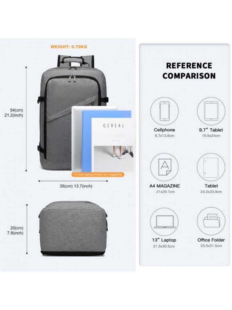 Sac à dos cabine 54x35x20 cm 38 l easyjet pour pc - kono Gris - Kiabi