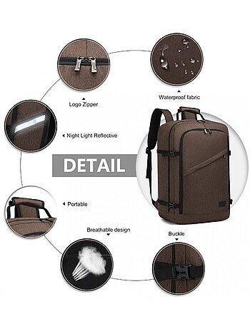 Sac à dos cabine 54x35x20 cm 38 l easyjet pour pc - kono