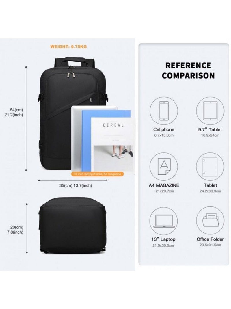 Sac à dos cabine 54x35x20 cm 38 l easyjet pour pc - kono Noir - Kiabi