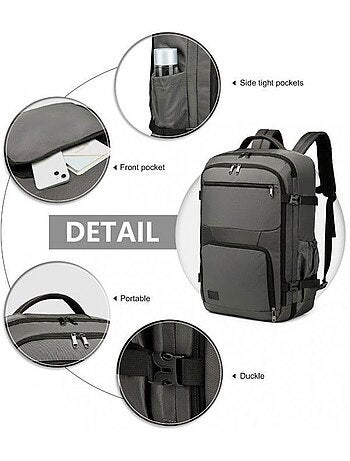 Sac à dos cabine 55x35x20 cm 38 l compartiment pc - kono