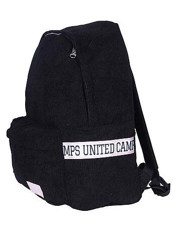 Sac à dos CAMPS noir en velours côtelé Corduroy Basic