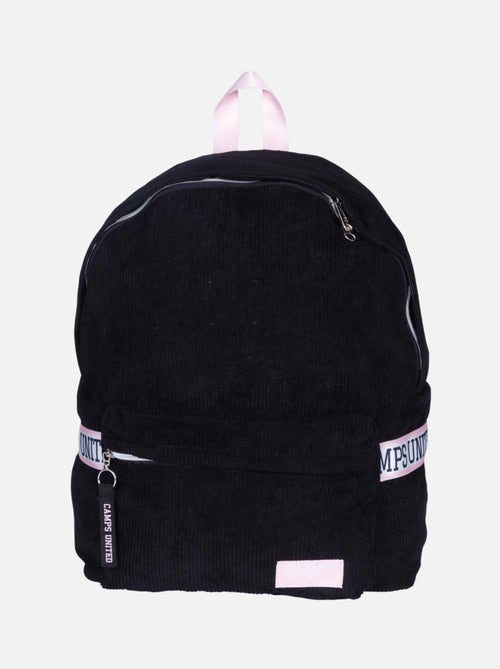 Sac à dos CAMPS noir en velours côtelé Corduroy Basic - Kiabi Sac à dos CAMPS noir en velours côtelé Corduroy Basic - Kiabi