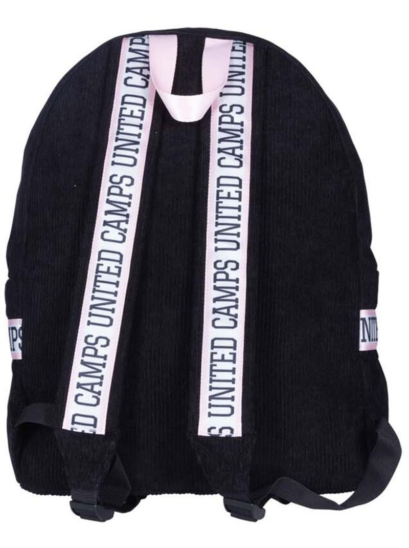 Sac à dos CAMPS noir en velours côtelé Corduroy Basic Noir - Kiabi