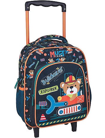 Sac à dos chariot maternelle 'BULLDOZER' avec LED à tapoter – MUST