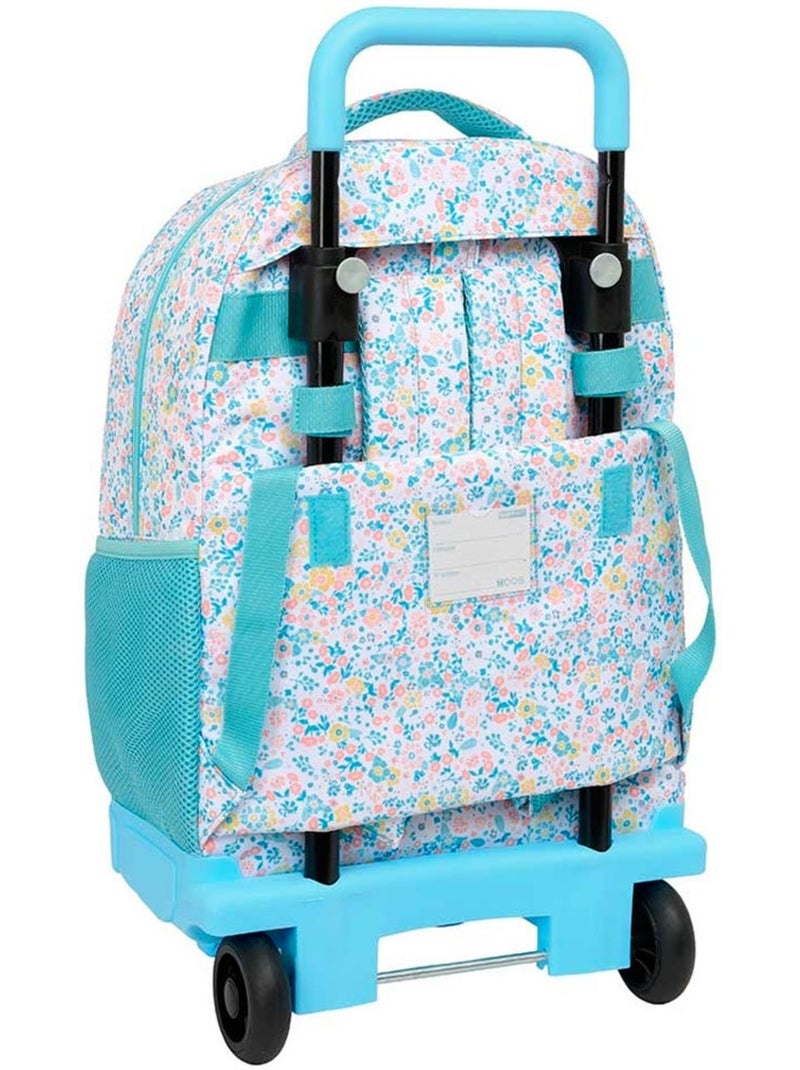 Sac à dos chariot Moos Fiori 45 cm CMP 22 L poignée rétractable Bleu Gris anthracite Blanc - Kiabi