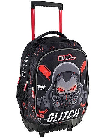 Sac à dos chariot primaire Glitch 3 compartiments 30L 45x34x20 cm Must