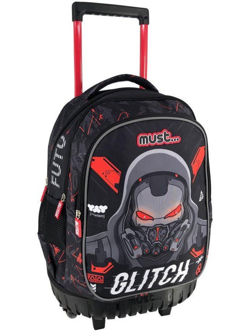 Sac à dos chariot primaire Glitch 3 compartiments 30L 45x34x20 cm Must - Kiabi