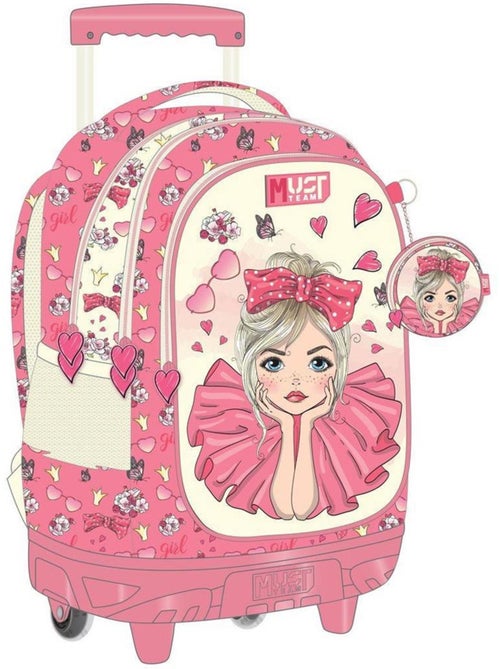 Sac à dos chariot Primaire Must Team Pretty Girl 3 compartiments 30 L - Kiabi