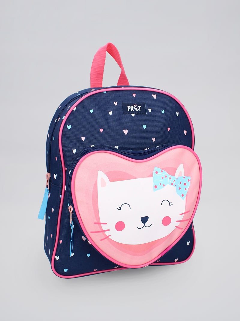 Sac à dos 'Chat' Bleu - Kiabi