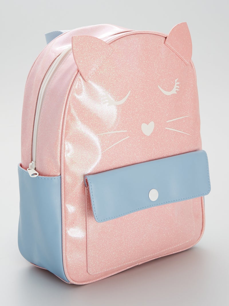 Sac à dos 'chat' pailleté rose - Kiabi