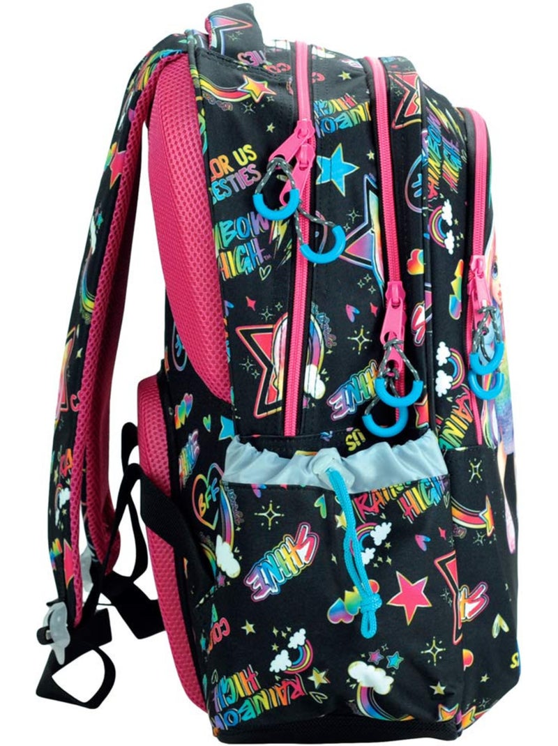 Sac à dos CMP Besties Rainbow High 43 cm 2 compartiments poche avant Noir - Kiabi