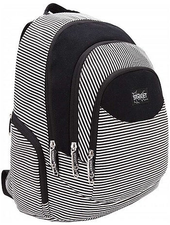 Sac à dos CMP Street toile rayée horizontale 46 cm – 2 compartiments CMP