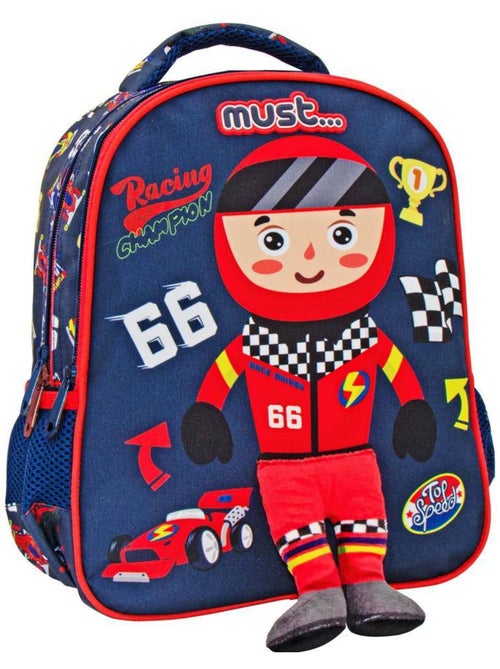 Sac à dos CMP thème voiture de course avec éléments en peluche - Kiabi Sac à dos CMP thème voiture de course avec éléments en peluche - Kiabi
