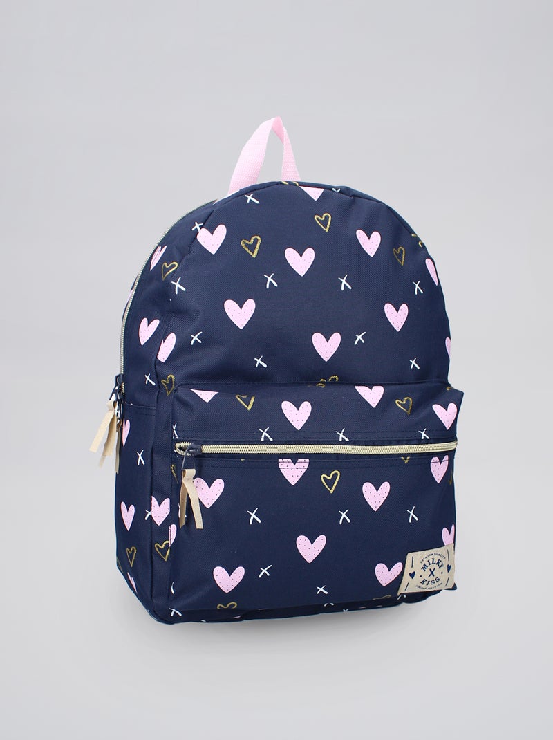 Sac à dos 'cœurs' Bleu - Kiabi