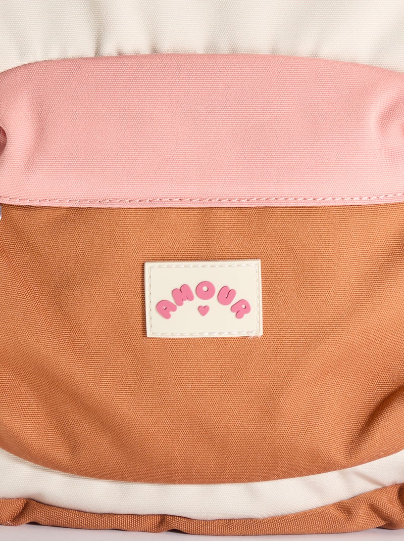 Sac à dos color block Beige - Kiabi