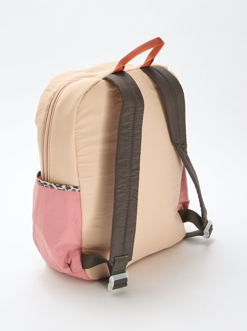 Sac à dos color block Marron - Kiabi