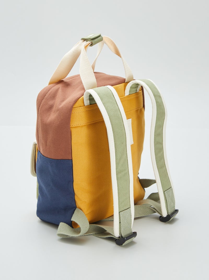 Sac à dos colorblock Kaki - Kiabi