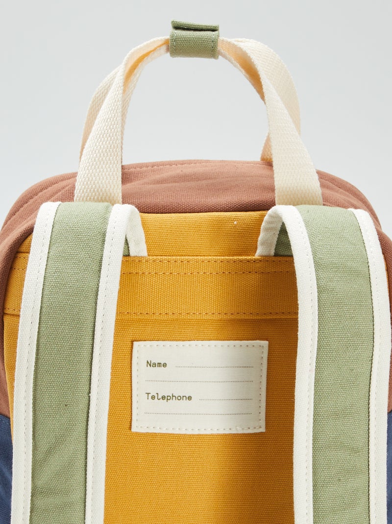 Sac à dos colorblock Kaki - Kiabi