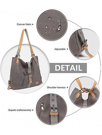 Sac à dos convertible 2 en 1 compartiment ordinateur 35x10x35 cm - kono