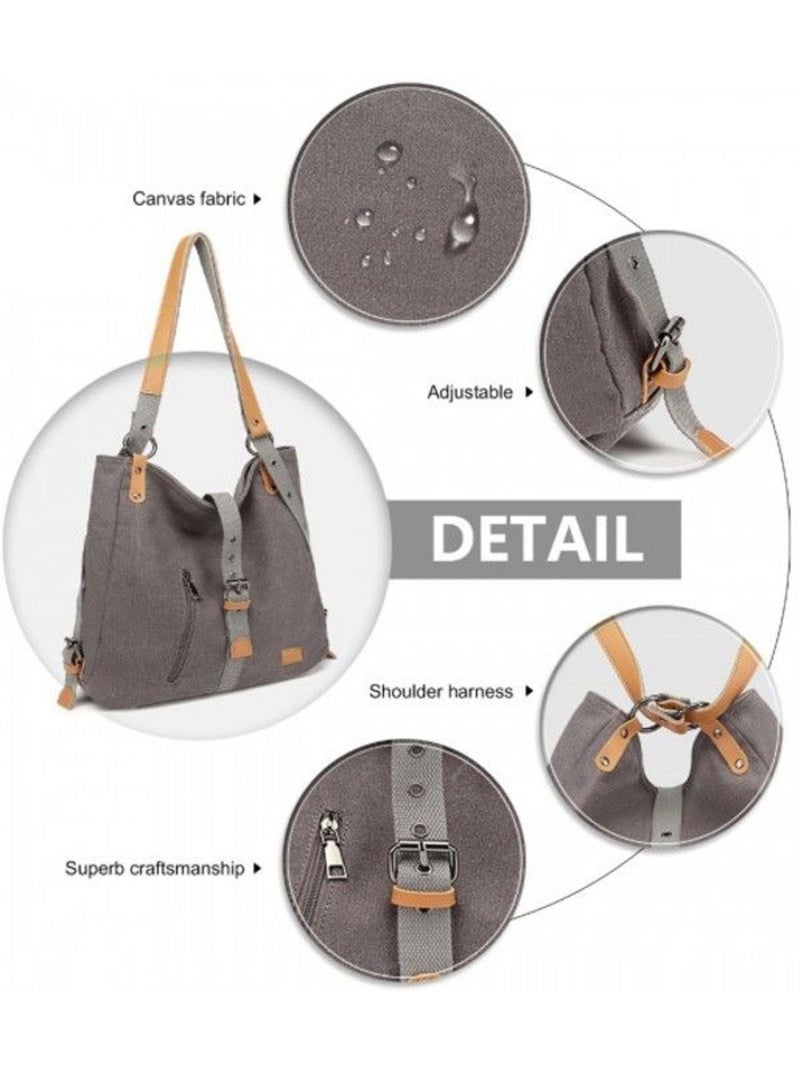 Sac à dos convertible 2 en 1 compartiment ordinateur 35x10x35 cm - kono Gris - Kiabi