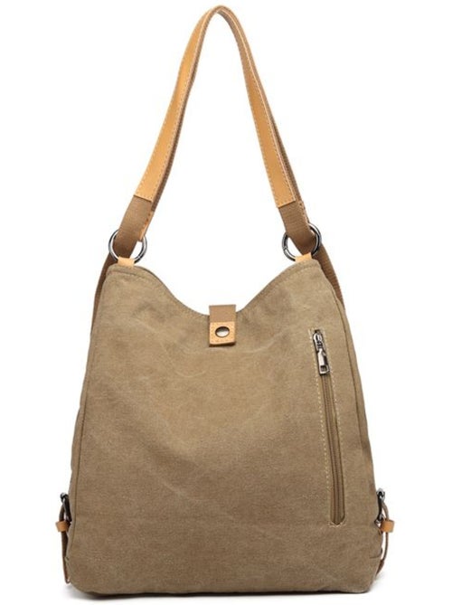Sac à dos convertible en toile lavée grande capacité - kono - Kiabi