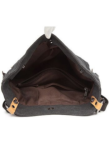 Sac à dos convertible en toile lavée grande capacité - kono