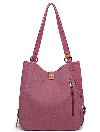 Sac à dos convertible en toile lavée grande capacité - kono