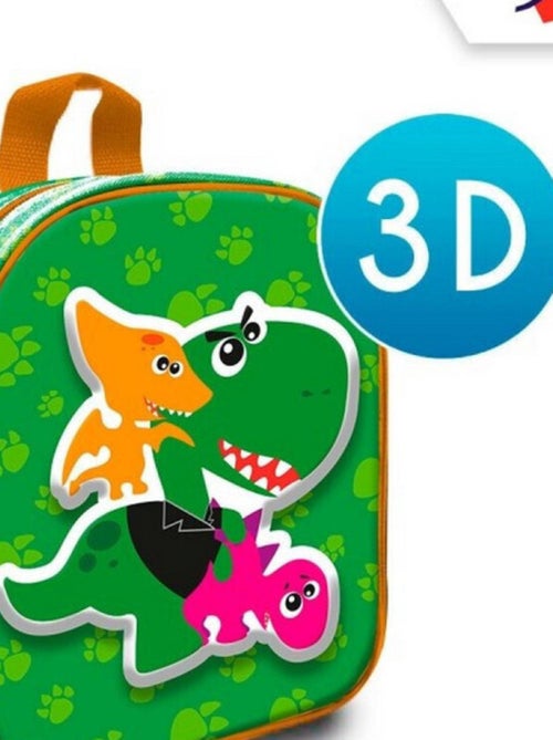 Sac à Dos Crazy Dino motif 3D - Hauteur 30 cm - Kiabi