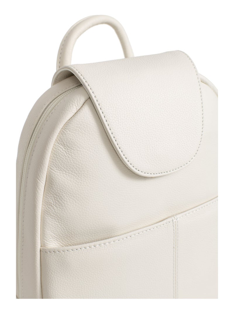 Sac à dos  Cuir CONFORT Blanc - Kiabi