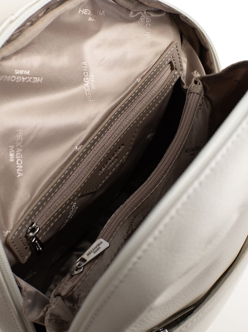 Sac à dos  Cuir CONFORT Blanc - Kiabi