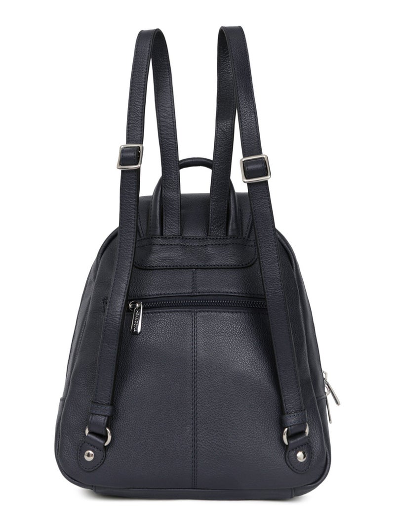 Sac à dos  Cuir CONFORT Bleu marine - Kiabi