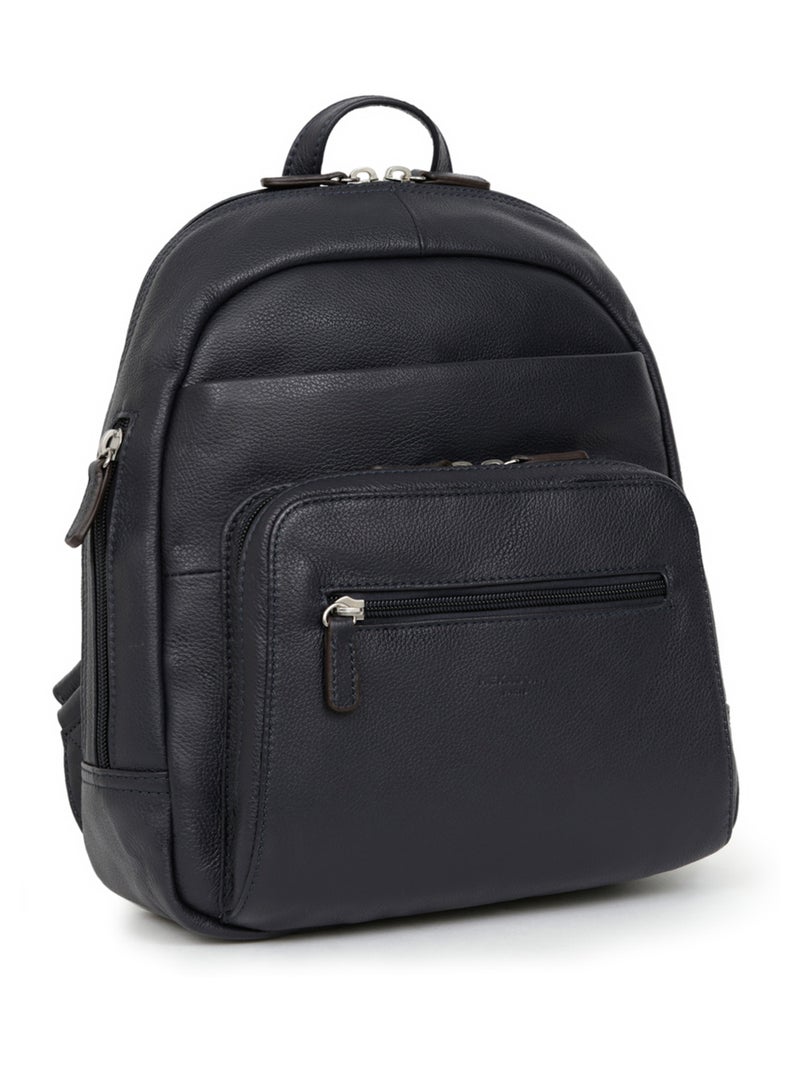 Sac à dos  cuir confort hexagona Bleu marine - Kiabi