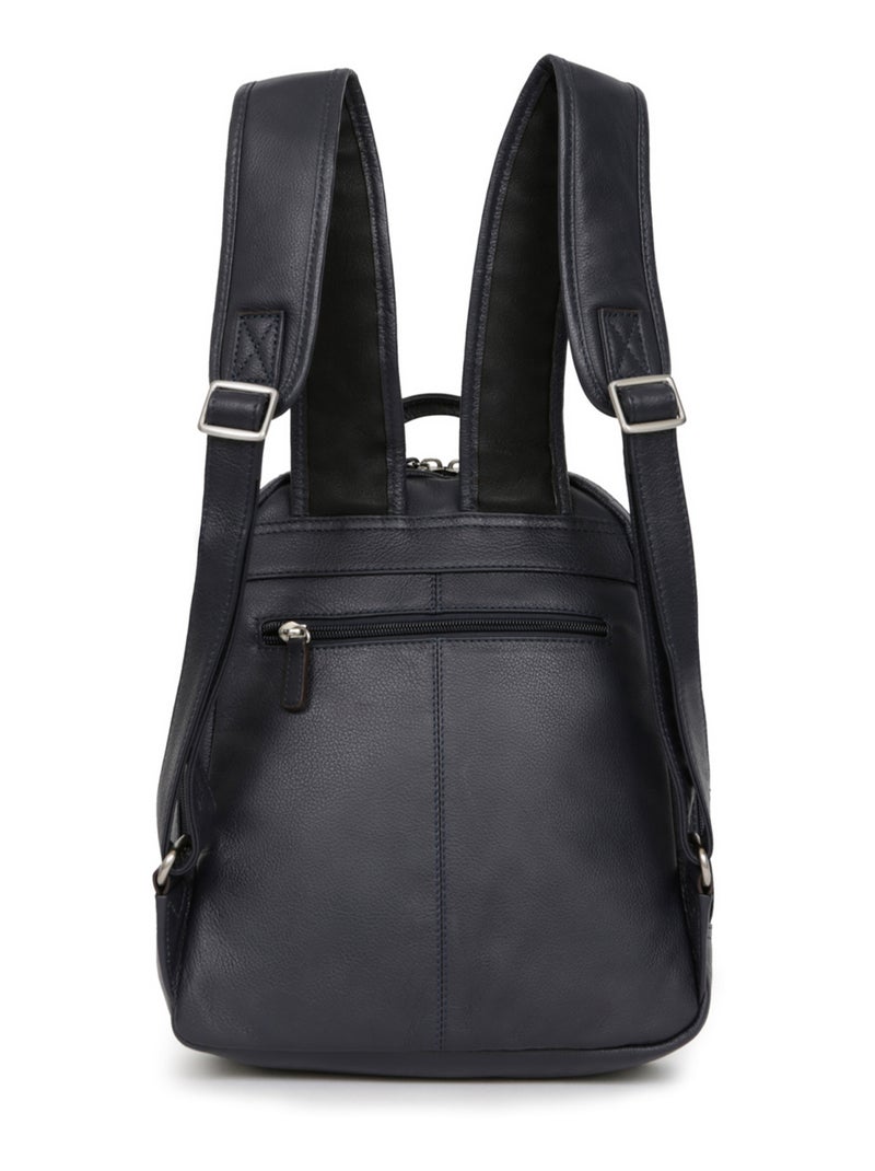 Sac à dos  cuir confort hexagona Bleu marine - Kiabi