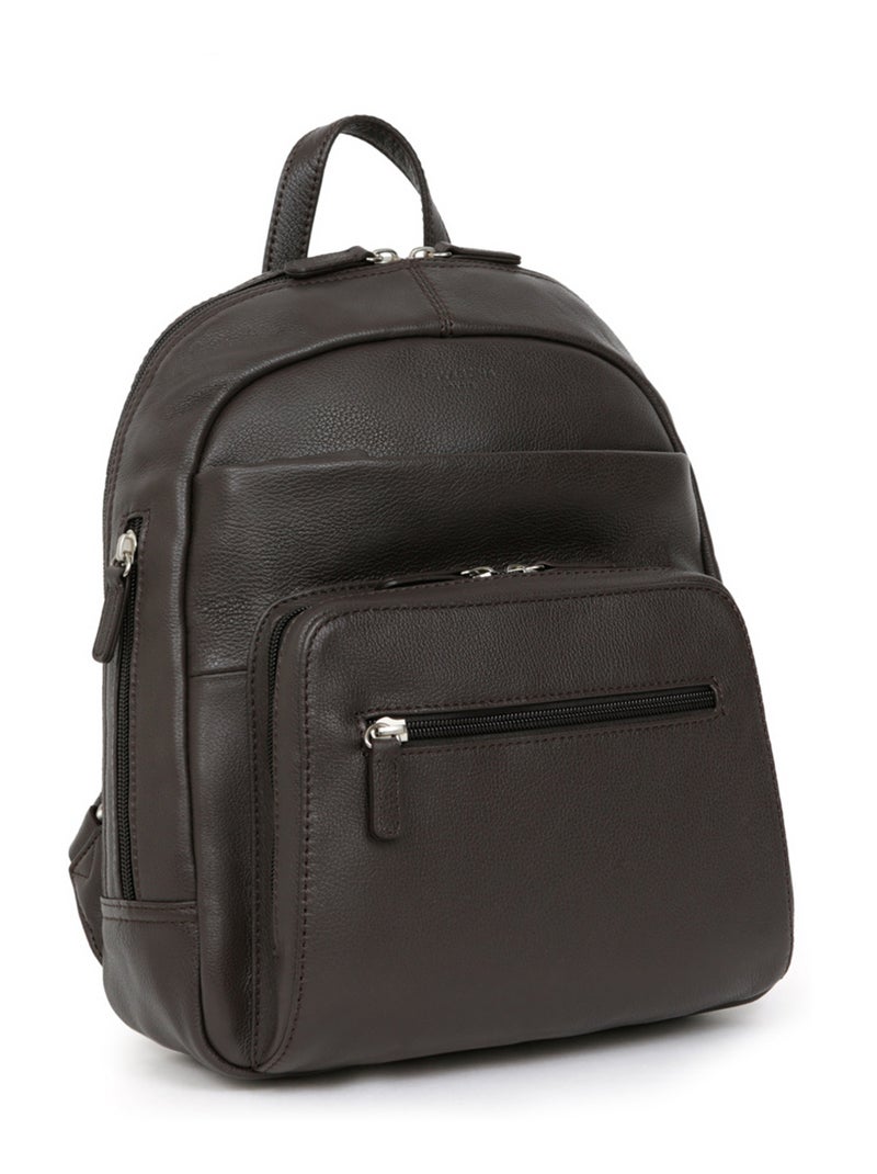 Sac à dos  cuir confort hexagona Marron foncé - Kiabi