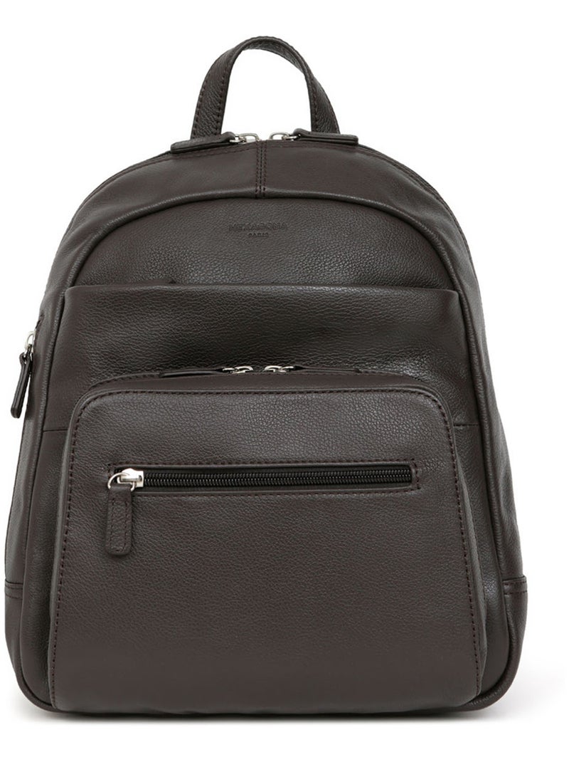 Sac à dos  Cuir CONFORT Marron foncé - Kiabi