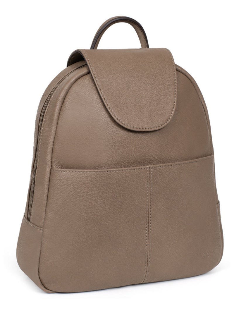 Sac à dos  Cuir CONFORT Marron glacé - Kiabi