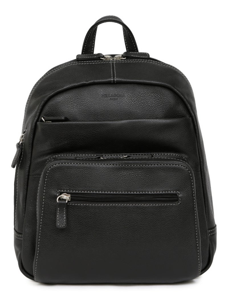 Sac à dos  Cuir CONFORT Noir - Kiabi