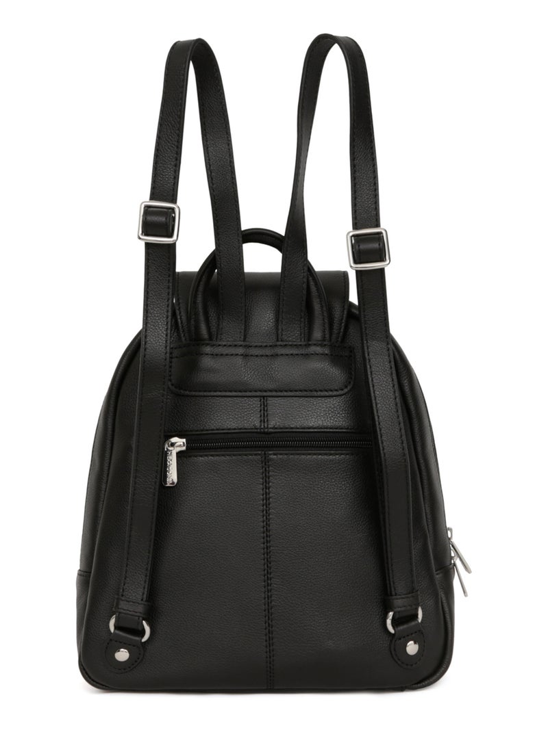 Sac à dos  Cuir CONFORT Noir - Kiabi