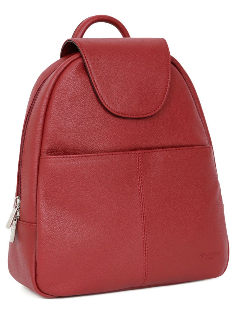 Sac à dos  Cuir CONFORT Rouge foncé - Kiabi