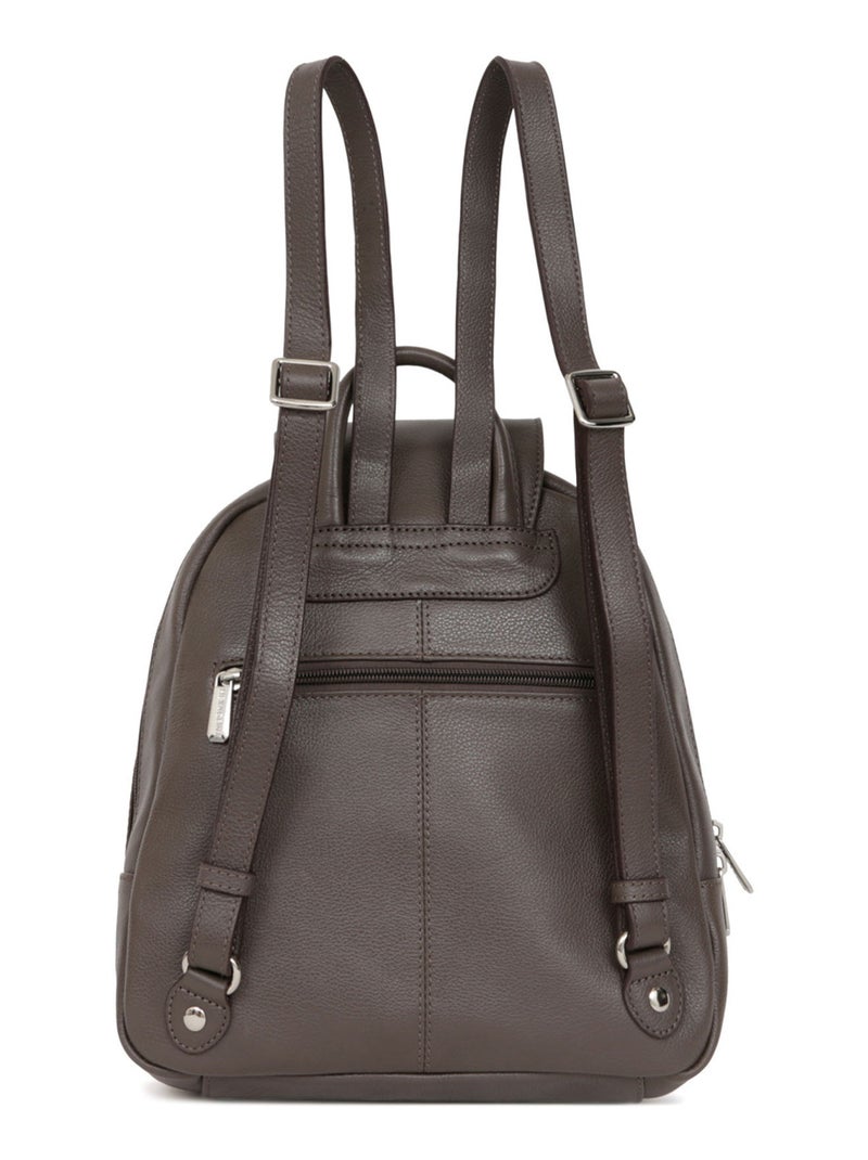 Sac à dos  Cuir CONFORT Taupe - Kiabi