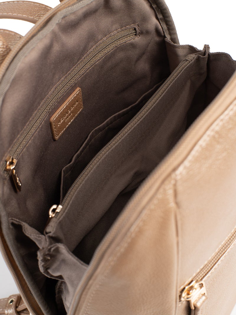 Sac à dos  cuir luna hexagona Doré/or - Kiabi