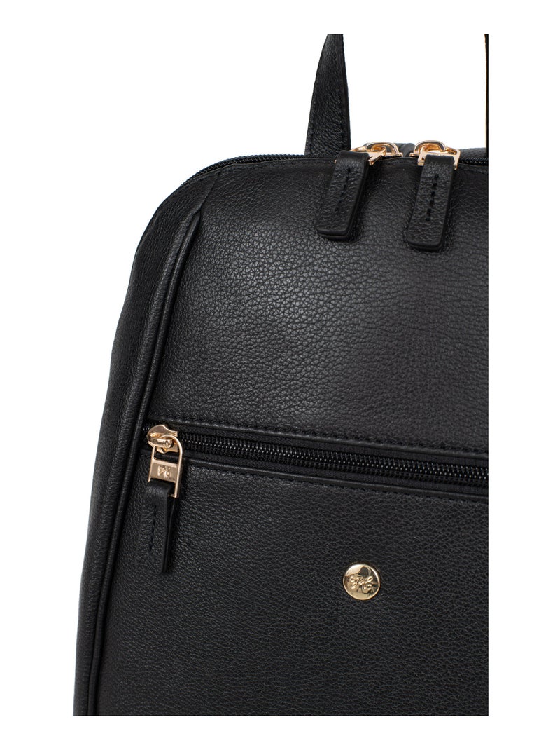 Sac à dos  cuir luna hexagona Noir - Kiabi