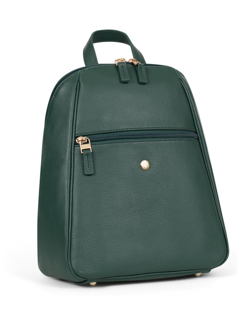 Sac à dos  cuir luna hexagona Vert sapin - Kiabi