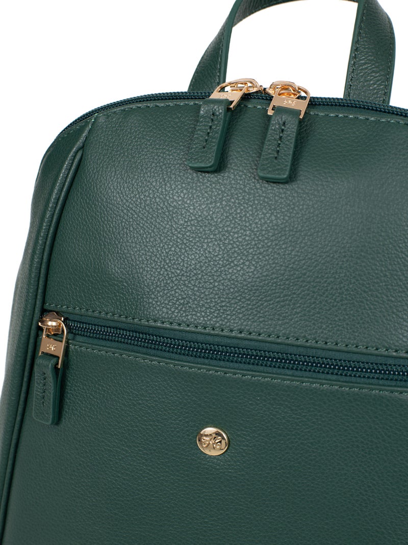 Sac à dos  cuir luna hexagona Vert sapin - Kiabi