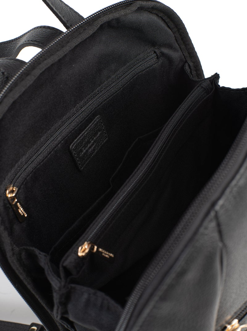 Sac à dos  Cuir LUNA Noir - Kiabi