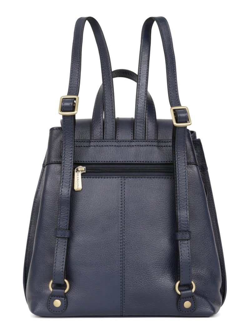 Sac à dos  Cuir RÉPUBLIQUE Bleu marine - Kiabi