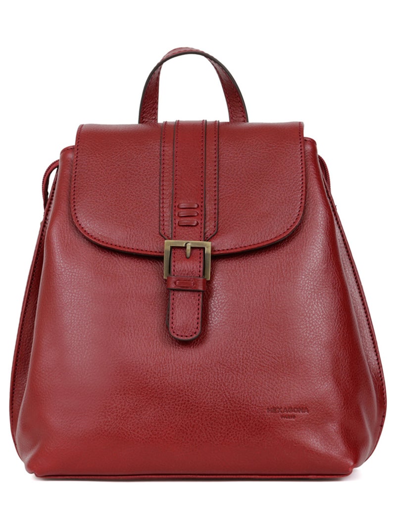 Sac à dos Cuir RÉPUBLIQUE Rouge carmin Femme Kiabi