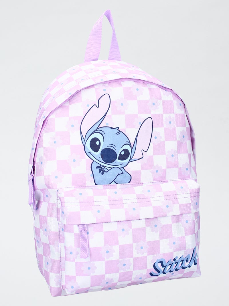 Sac à dos damier 'Stitch' Rose - Kiabi