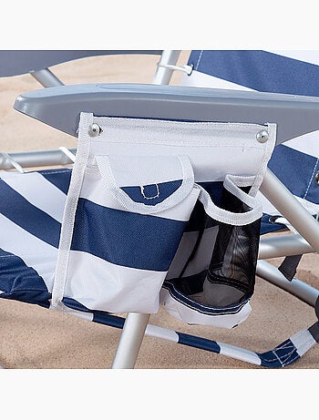 Sac à dos de plage pliable bas 4 positions avec coussin et poche aktive