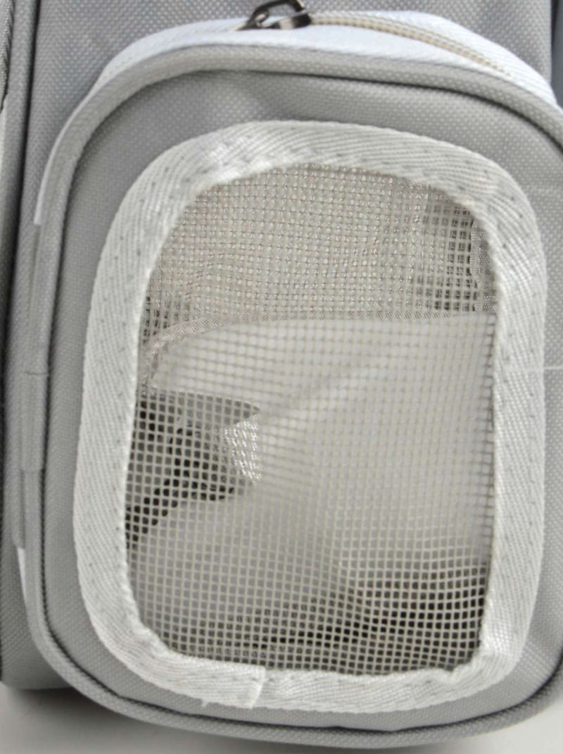 Sac à dos de transport avec bulle pour chat et chien Gris - Kiabi